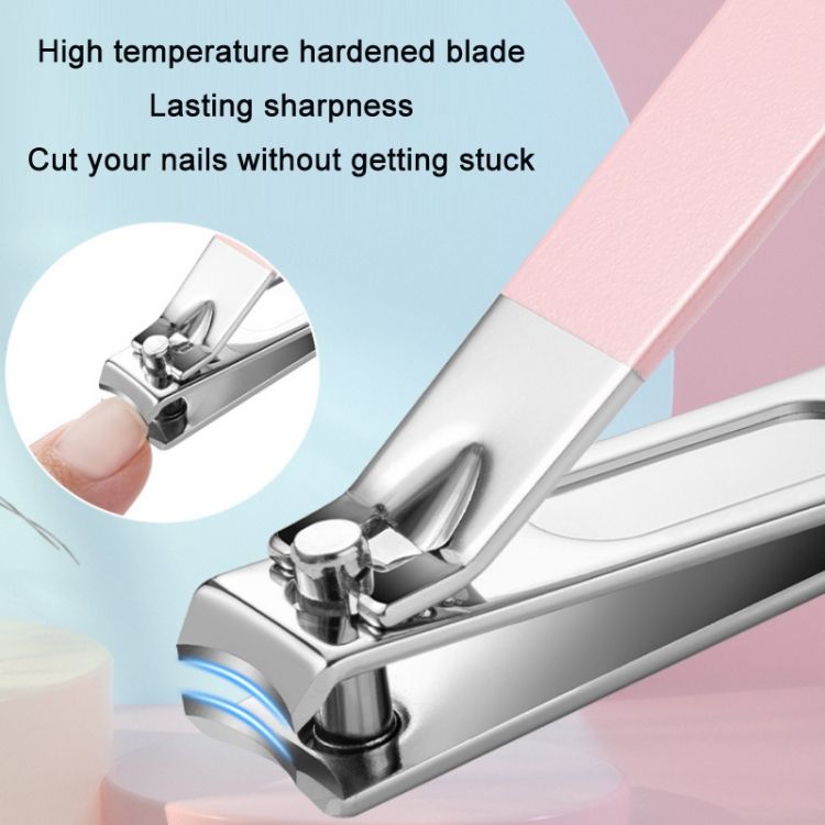 Nail Clipper Set Eyebrow Trimmer, Color: 4 PCS/Set (Pink)
