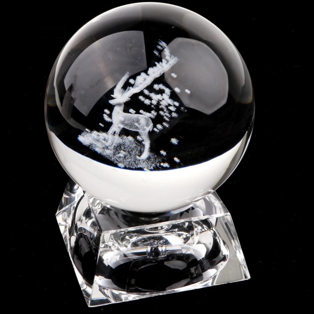 80mm (3.15 Inch) Glass Crystal Ball Photography Props Art Crafts Decor
