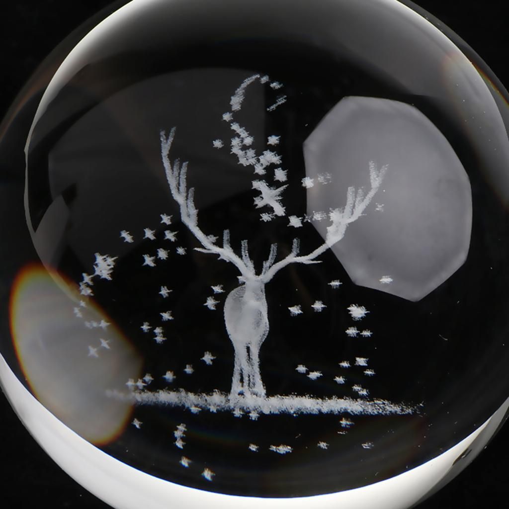 80mm (3.15 Inch) Glass Crystal Ball Photography Props Art Crafts Decor