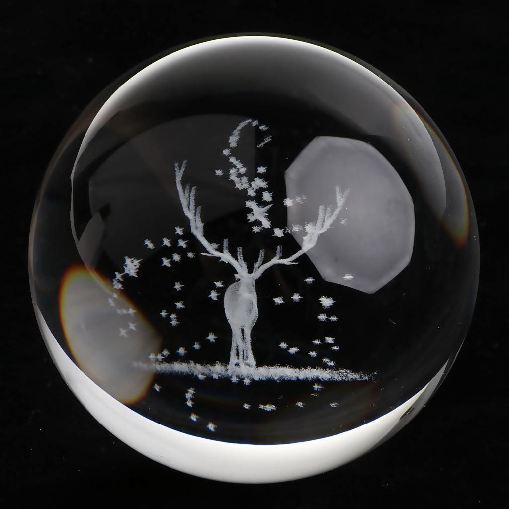 80mm (3.15 Inch) Glass Crystal Ball Photography Props Art Crafts Decor