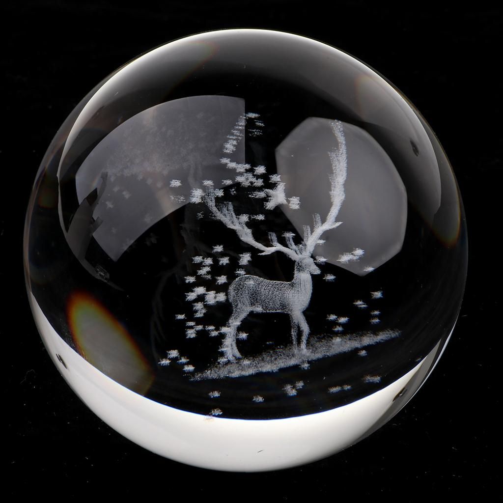 80mm (3.15 Inch) Glass Crystal Ball Photography Props Art Crafts Decor