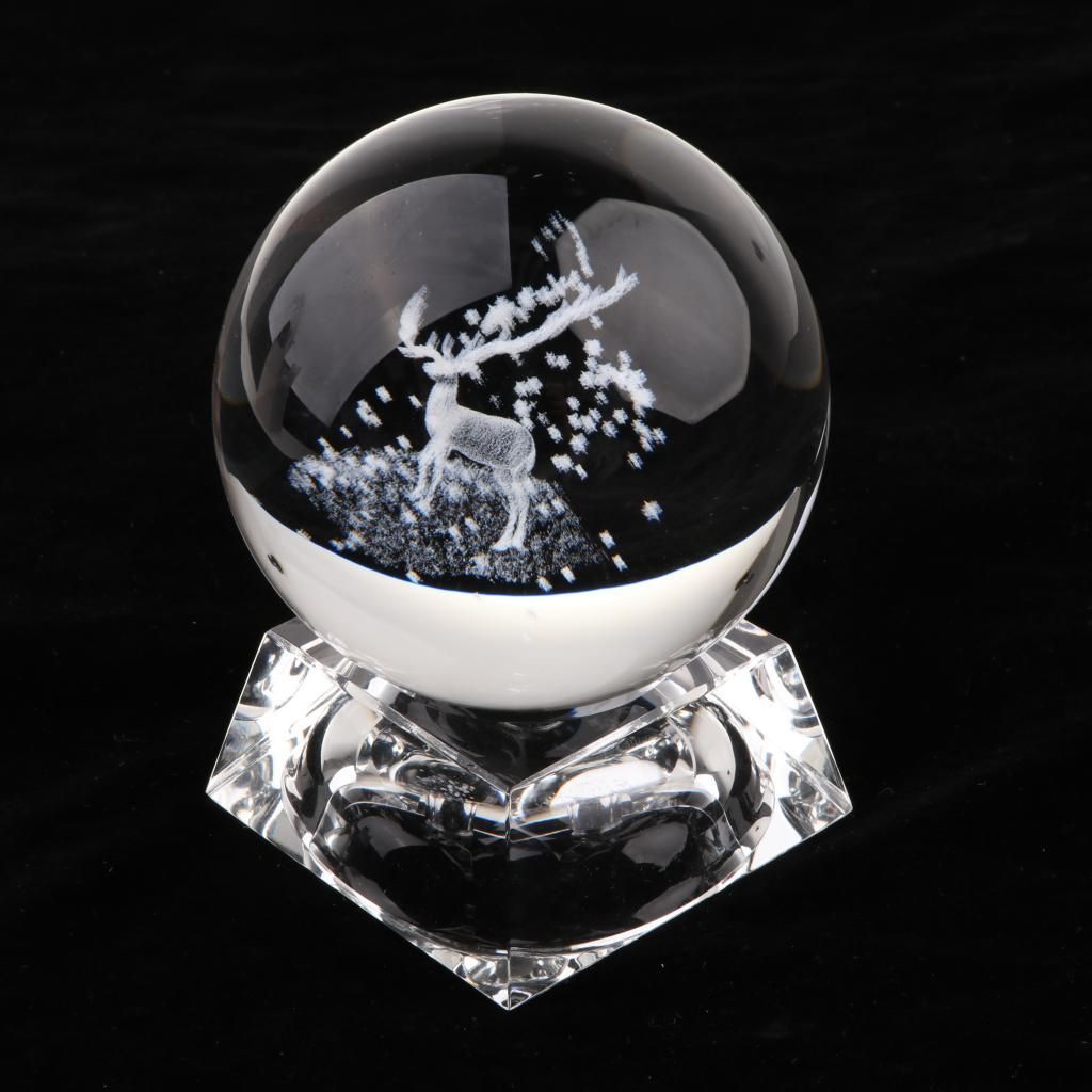 80mm (3.15 Inch) Glass Crystal Ball Photography Props Art Crafts Decor