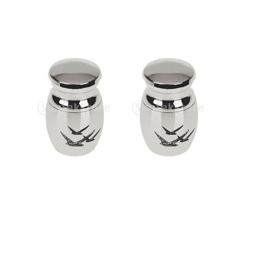 2pcs Mini Keepsake Urn Pet Dogs Cremation Urn Container For