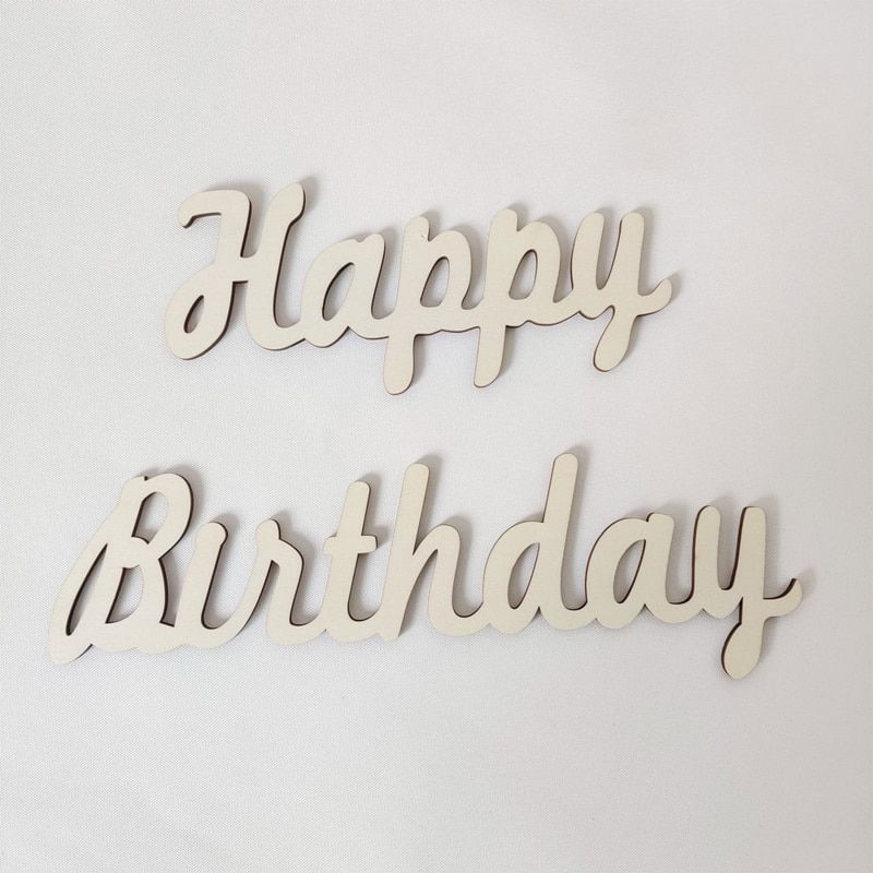 Newborn Wood  Card Photography Props Set Number Letters