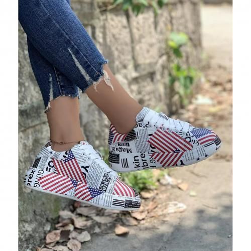 Ladies Platform Shoe Sneakers Female Women Shoe-multicolour