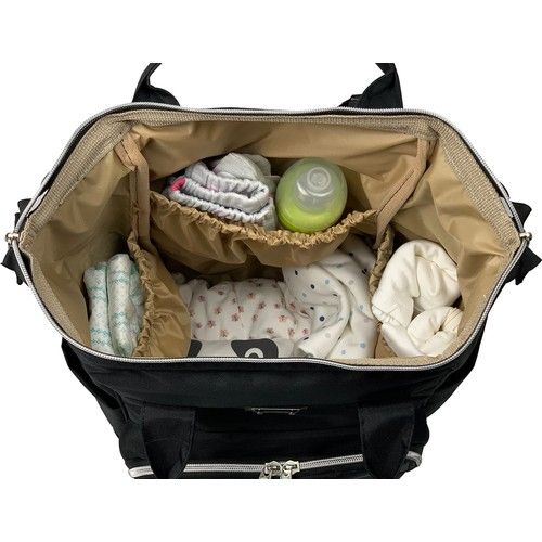 Bye Bye Paris Mother Baby Care Bag Mothers And Their Babies For Goods Intact Handy 42*28*16 In Size Black