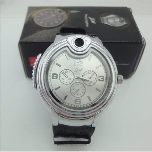 Quartz Wrist Watch With Refillable Lighter