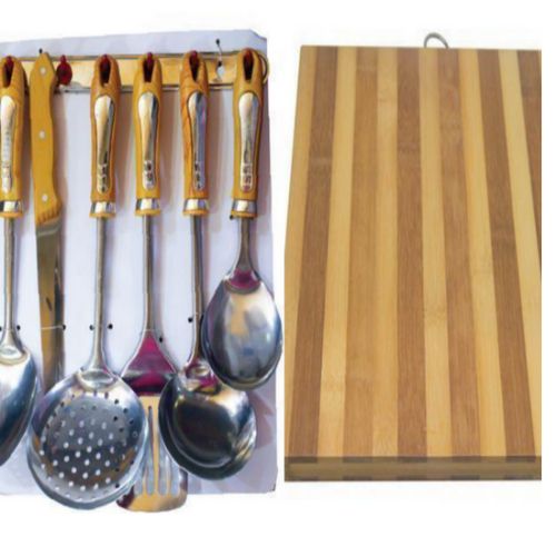 Cutting Board, Knife, Cooking Spoon, Chopping Board