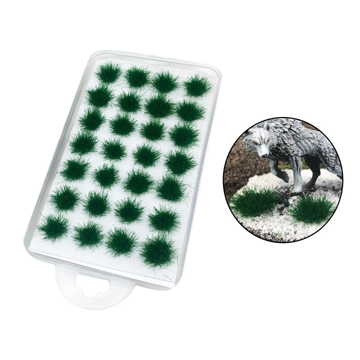 28Pcs Simulation Cluster Grass Cluster Model For Dioramas Green