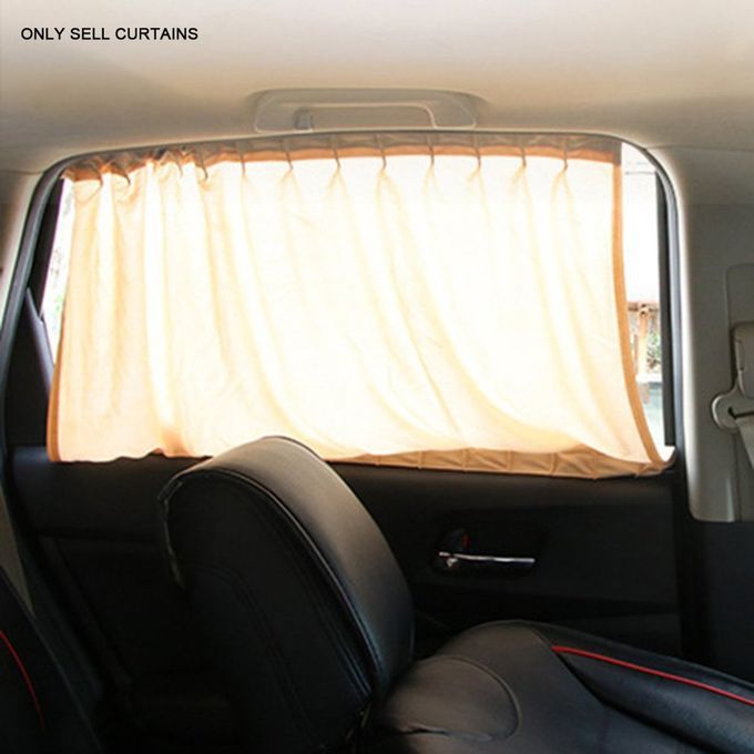 2 P S/set Elasti   Ar Side Window Sunshade  Urtains Auto Windows  Urtain-beige