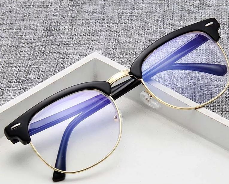 Big, Thick Half Frame Anti Blue Ray Computer Glasses