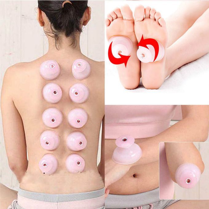 4 Pcs Professional Silicone Cupping  Set Chinese Vacuum Suction