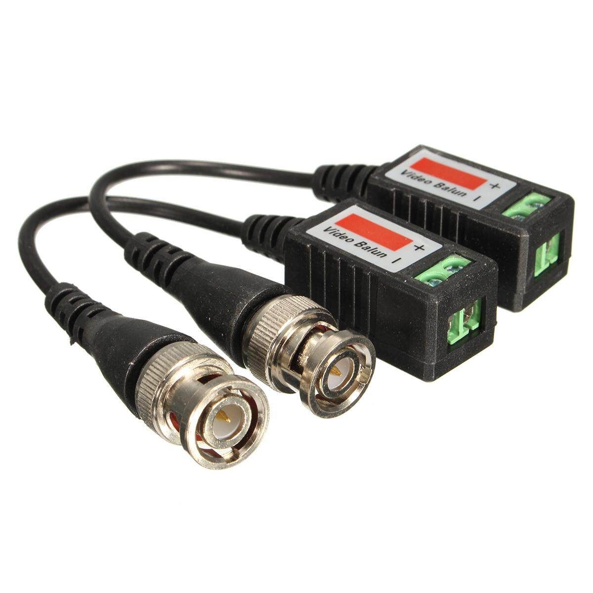 2Pcs CCTV Camera Passive Video Balun BNC Connector Coaxial Cable Adapter DVR UTP