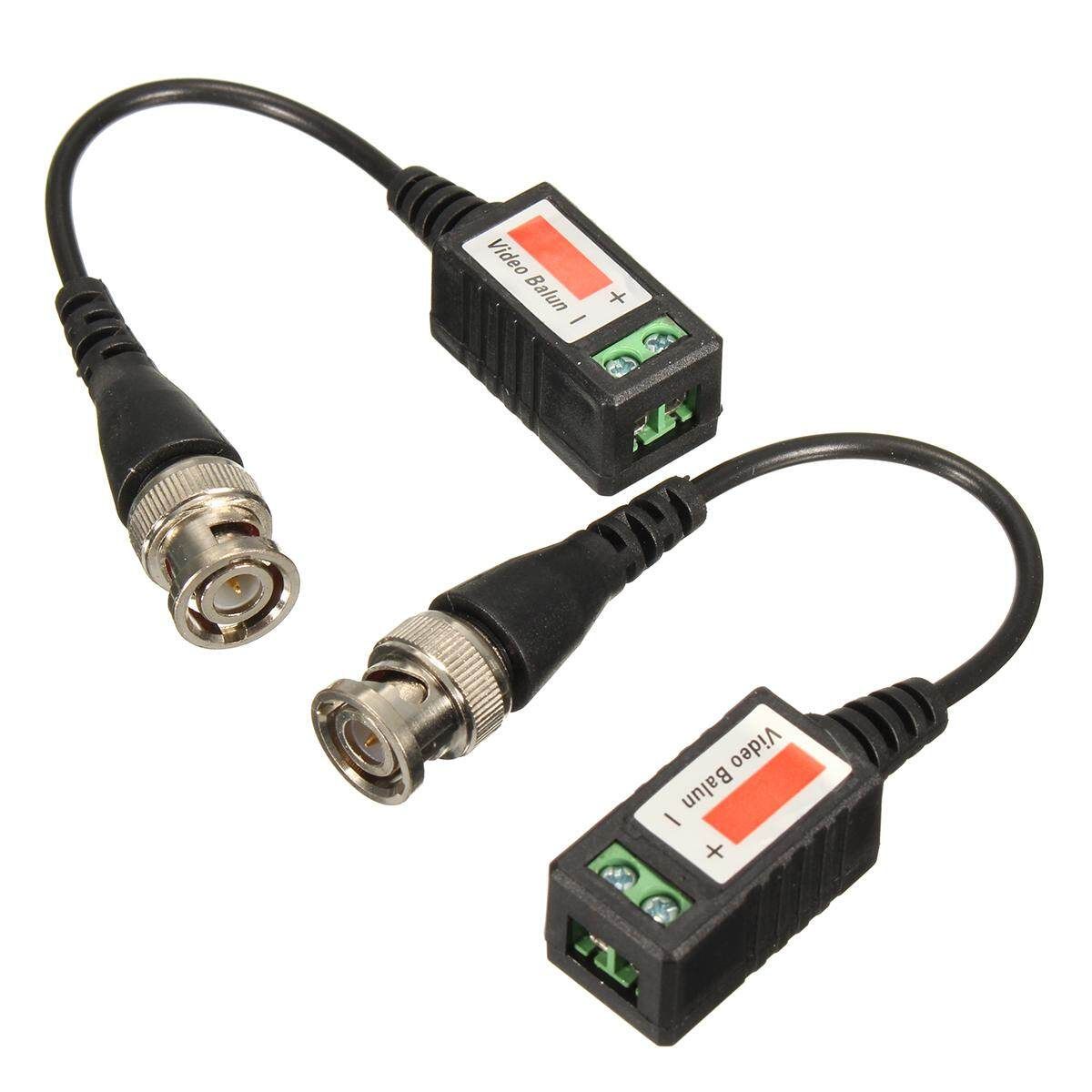 2Pcs CCTV Camera Passive Video Balun BNC Connector Coaxial Cable Adapter DVR UTP