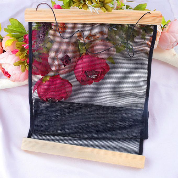 Earring Holder Mesh Display Rack Necklace Display Wood Color