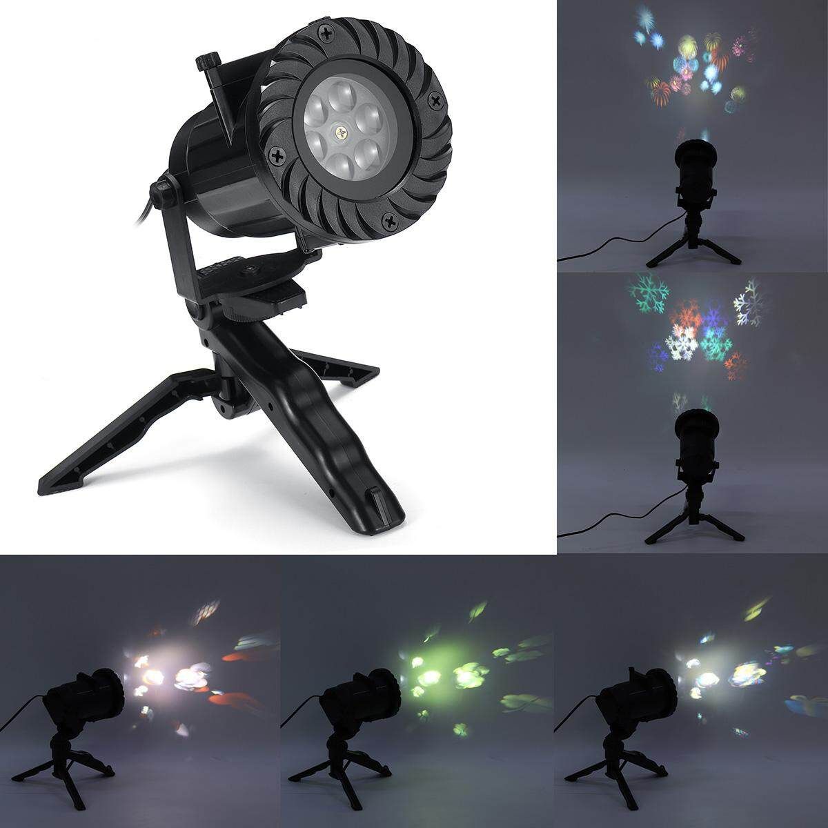 Xmas 16 Slides Projector Light LED Indoor Outdoor Electric Lamp Christmas Party