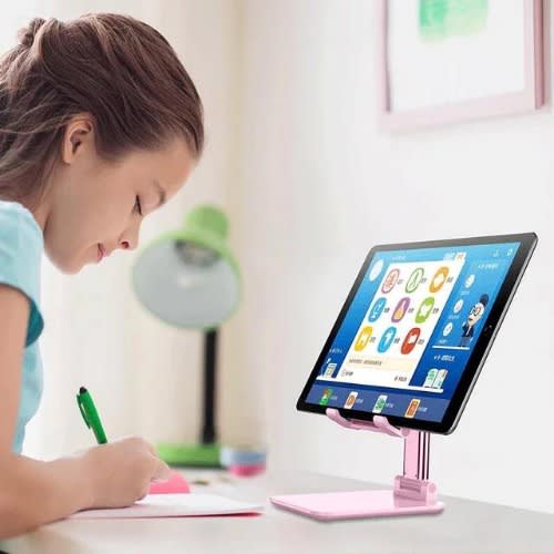 Foldable Desktop Mobile Phone Holder Stand-pink