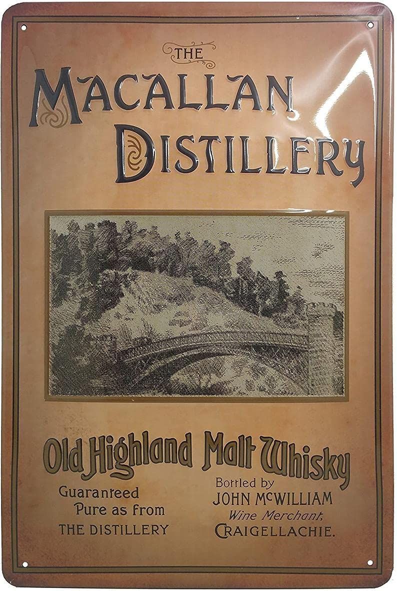 Cheyan Metal Sign Macal Tin Sign Single Malt-as The Picture
