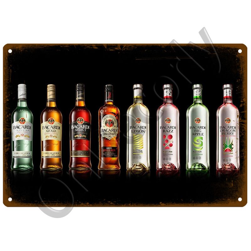 Retro Bacardi Metal Sign Tin Sign Whisky Belgium-SY25167