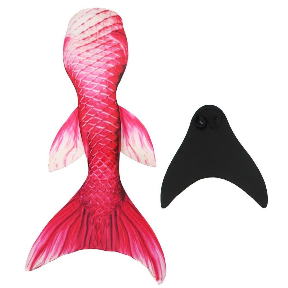 Fin Blue Mermaid Tail Monofin Swimmable Tail Kids Girls Women Swimming Costumes Pink S