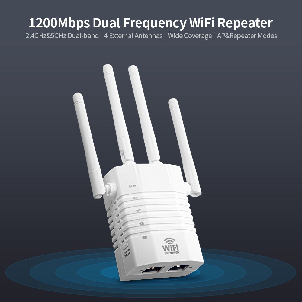 1200Mbps WiFi Repeater WiFi 2.4GHz 5GHz Dual Frequency