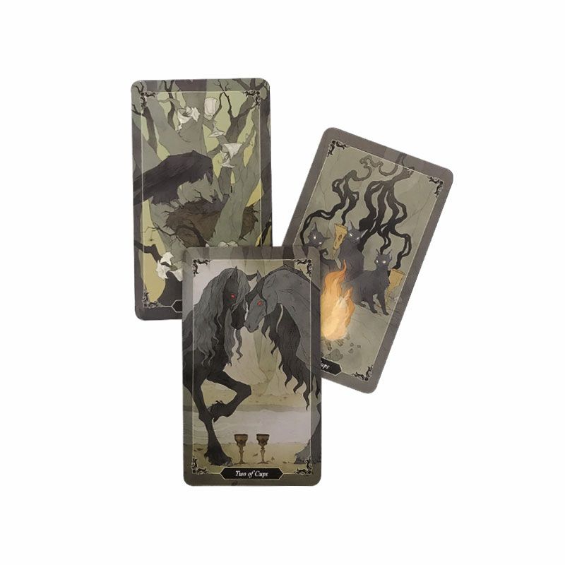 78Card Dark Wood Tarot Cards Fate Divination Family Party