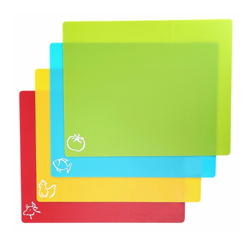 4 Pcs Cutting Chopping Board Food Grade Mat