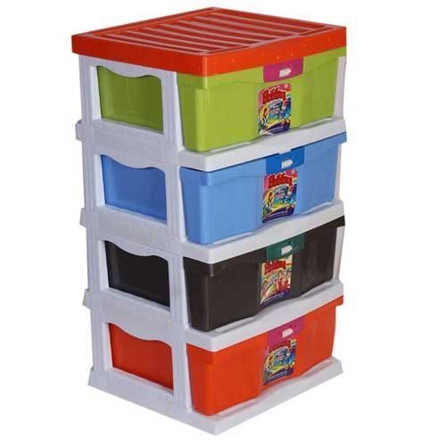 BABY PLASTIC STORAGE CABINET  4 TIER