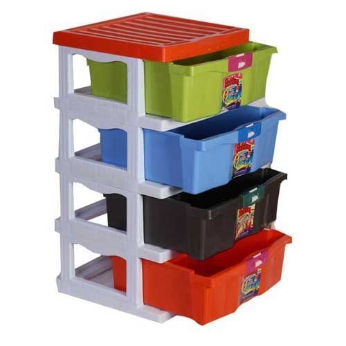 BABY PLASTIC STORAGE CABINET  4 TIER