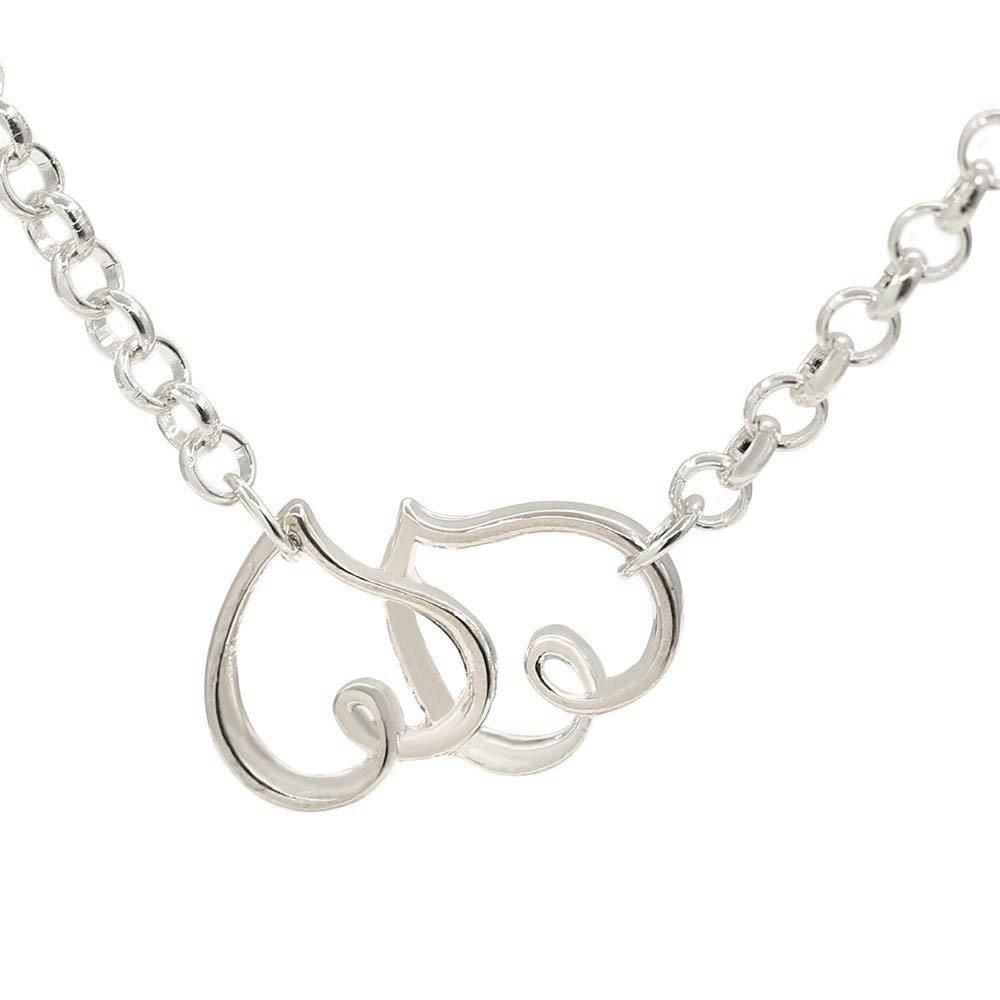 Women Double Heart Charm Anklet Bracelet Barefoot Sandal