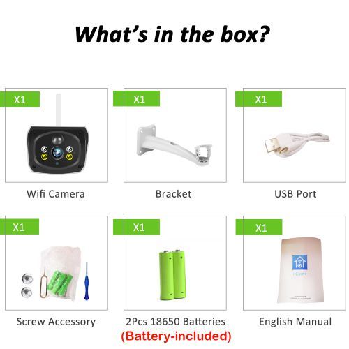 With 128g Card 3MP IR & LED Night Vision  WiFi Wireless Solar WiFi Camera IP66 Waterproof Outdoor Security IP Camera Two-Way Audio PIR Human Motion Detection CCTV