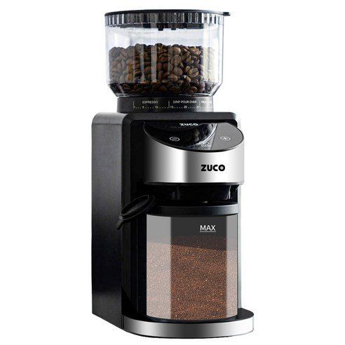Zuko Electric Coffee Conical Burr 35 Steps Adjustable