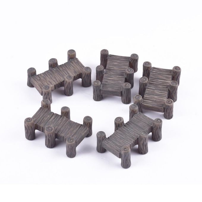 5Pieces Miniature Fairy Garden Resin Bridge