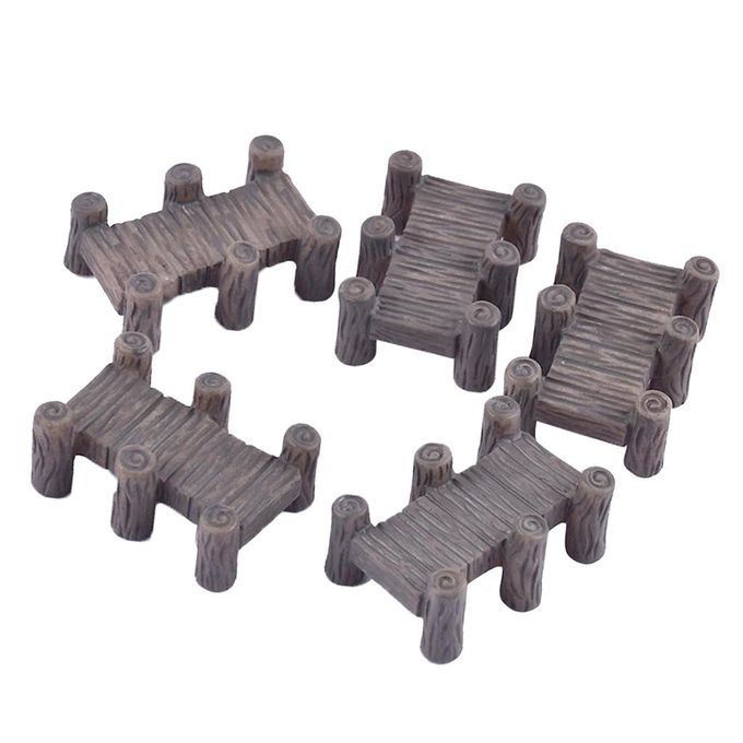 5Pieces Miniature Fairy Garden Resin Bridge