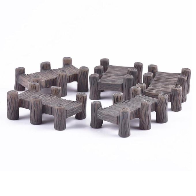 5Pieces Miniature Fairy Garden Resin Bridge