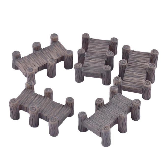 5Pieces Miniature Fairy Garden Resin Bridge