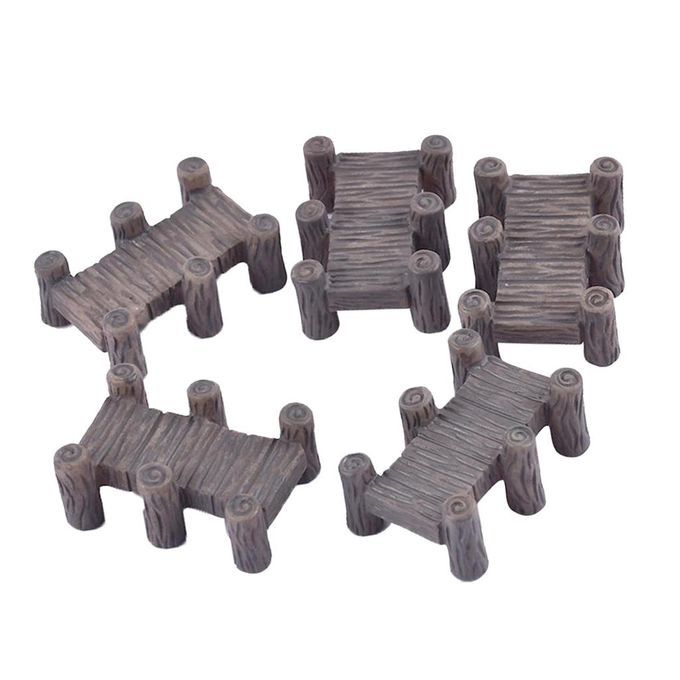 5Pieces Miniature Fairy Garden Resin Bridge