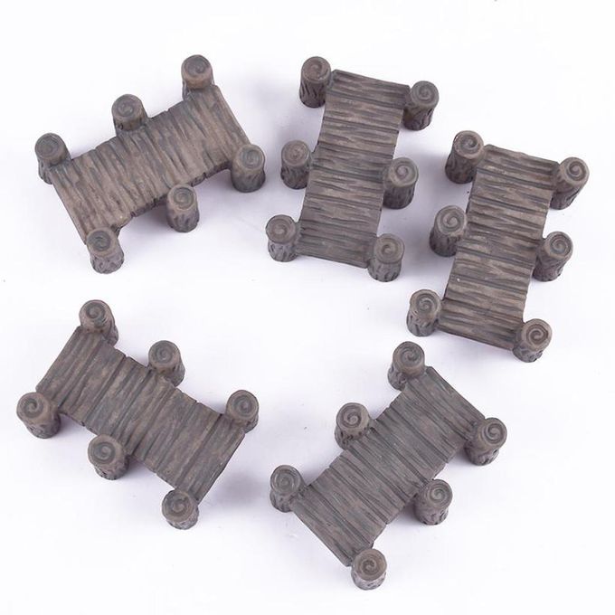 5Pieces Miniature Fairy Garden Resin Bridge