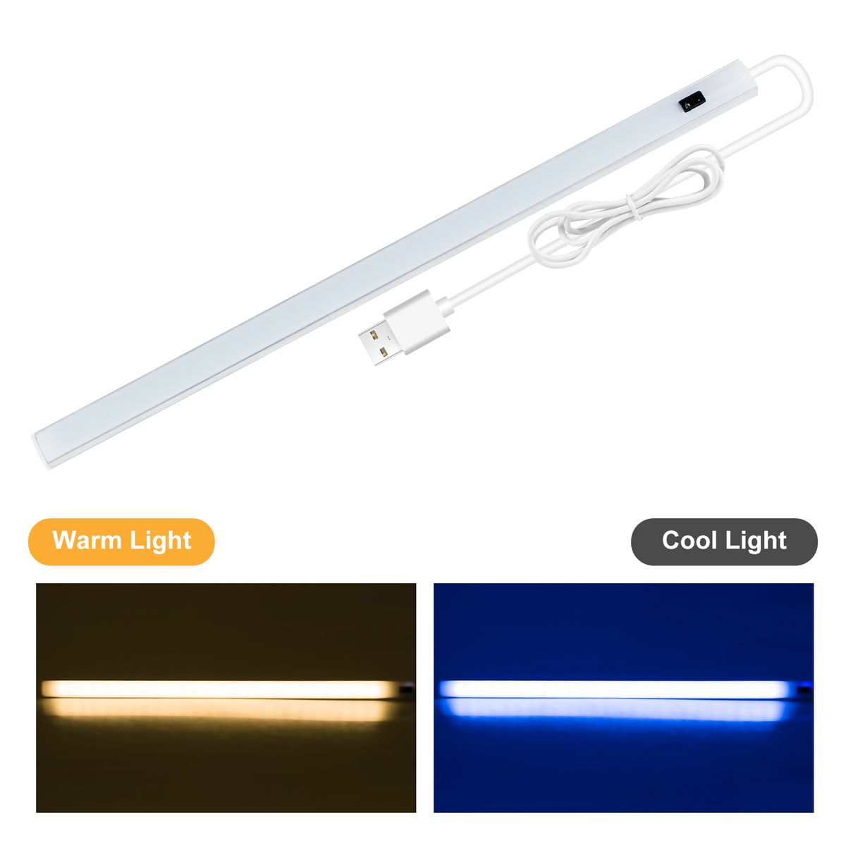 5V USB Powered LED Cabinet Kitchen Light Hand Sweep Sensor Lamp High Brightness Smart Touch Sensor Cabinet Led Light--ColdLight Changeable