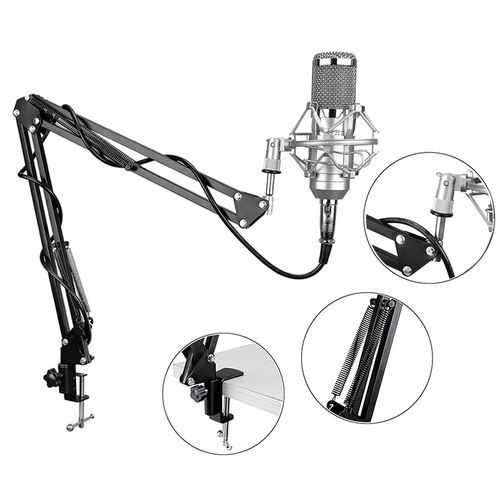 Premium BM800 Studio Condenser Microphone Network Karaoke With Special Bracket,Power Supply, Filter