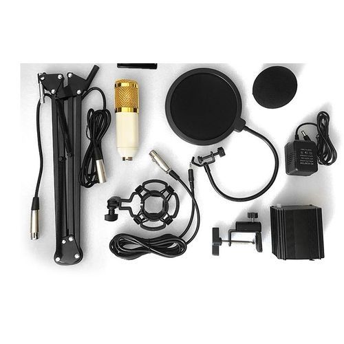 Premium BM800 Studio Condenser Microphone Network Karaoke With Special Bracket,Power Supply, Filter