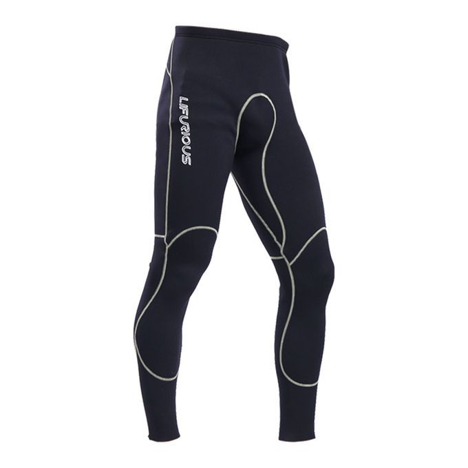 Mens Wetsuit Pants Neoprene Tight Trousers For Winter Swimming L Black
