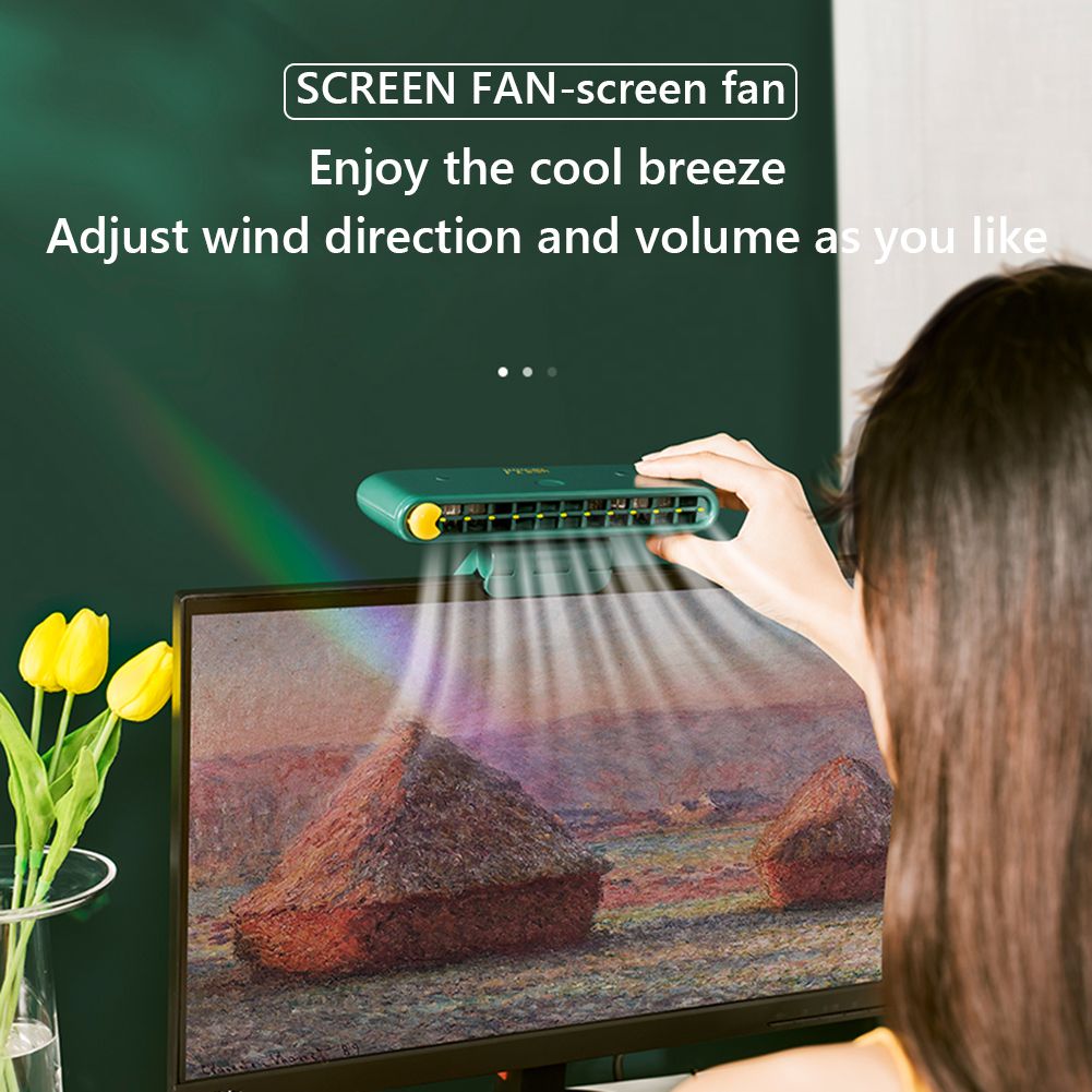 Screen Hanging Fan Usb Rechargeable Office Bedroom Lap Fan