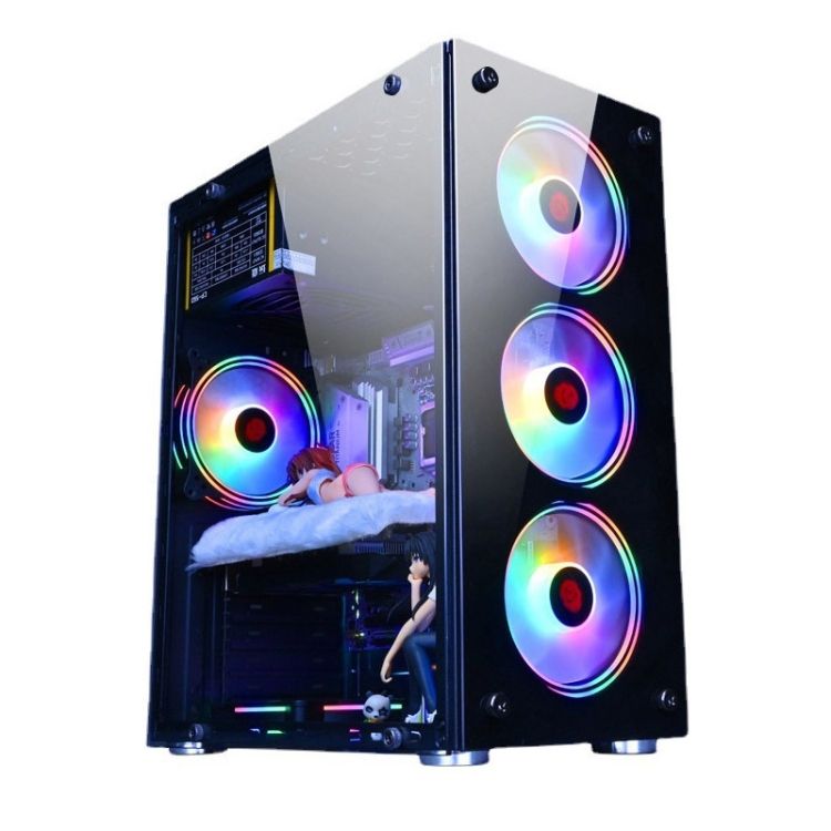 Computer CPU RGB Luminous Radiator 3 Fans+Remote Control
