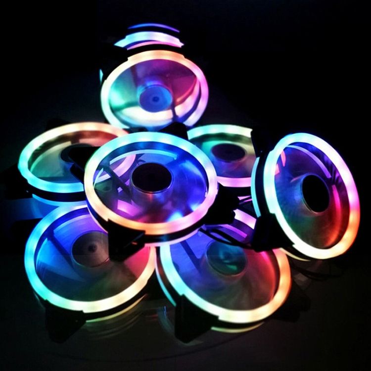 Computer CPU RGB Luminous Radiator 3 Fans+Remote Control