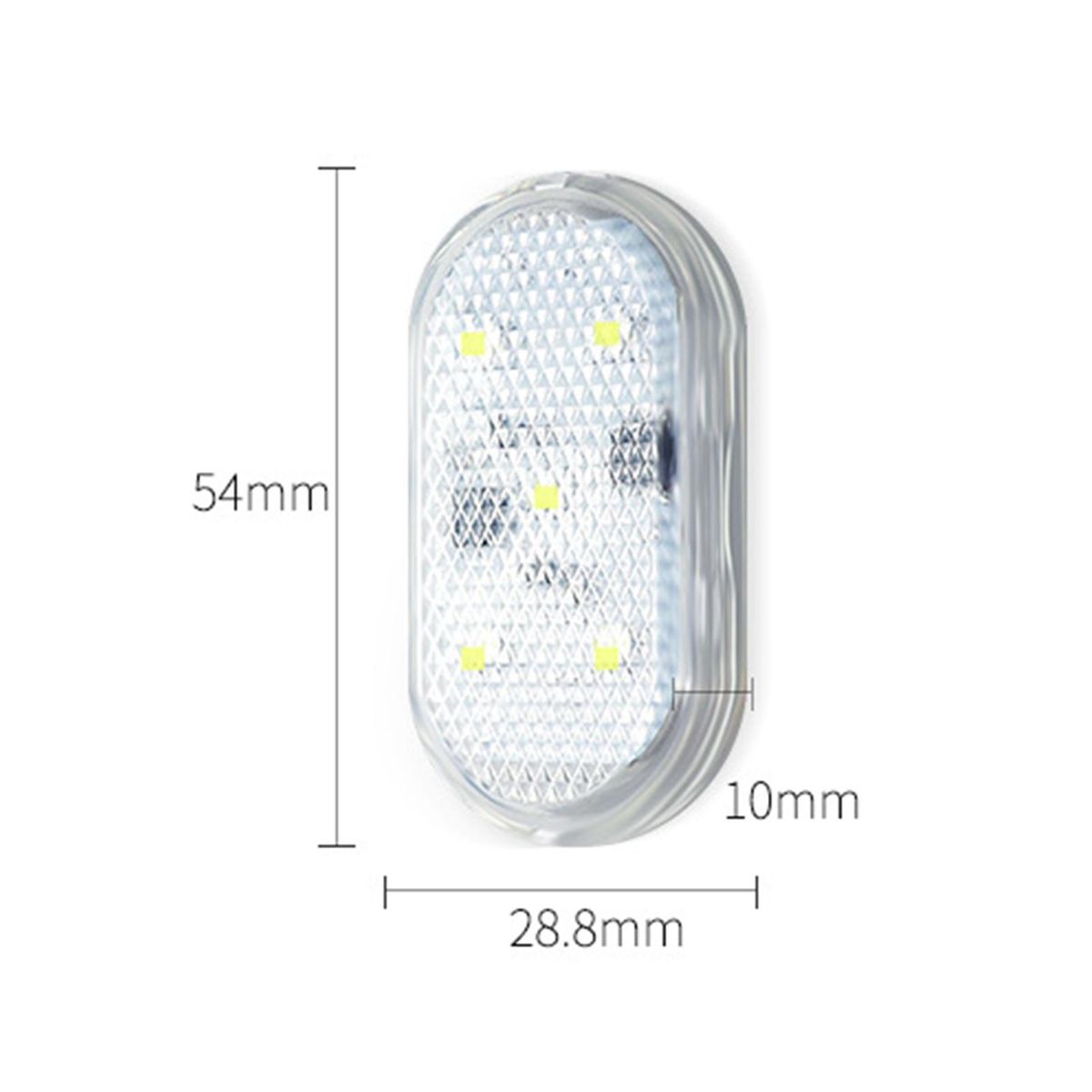 2Pcs Courtesy Lights Interior Car Door Lights Clear