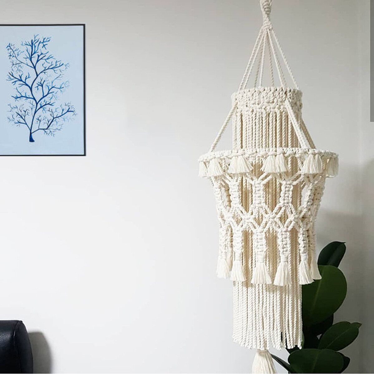 Bohemian Hand-woven Decorative Lampshade Chandelier Bohemian Pendant Creative Home Stay
