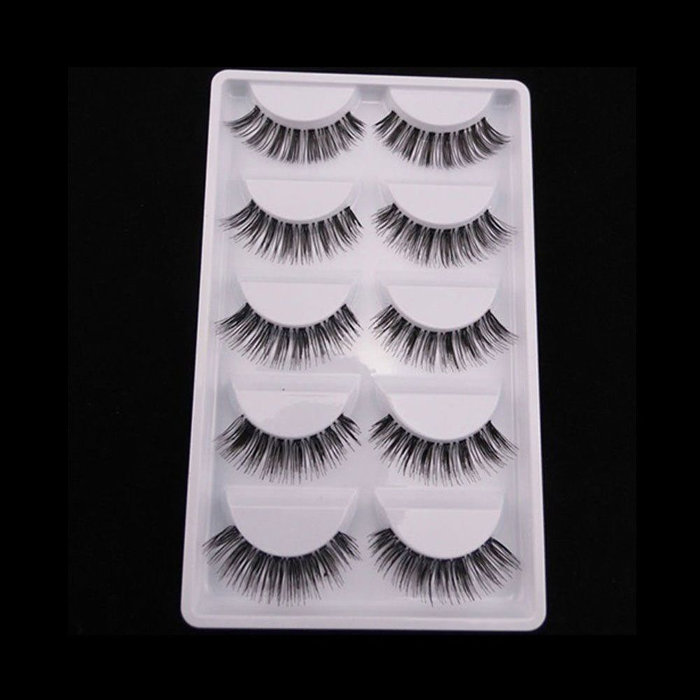 5 Pairs Natural Handmade Sparse Soft Makeup False Eyelashes Eye Lash Extension
