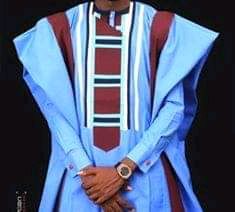 Men Agbada - Blue