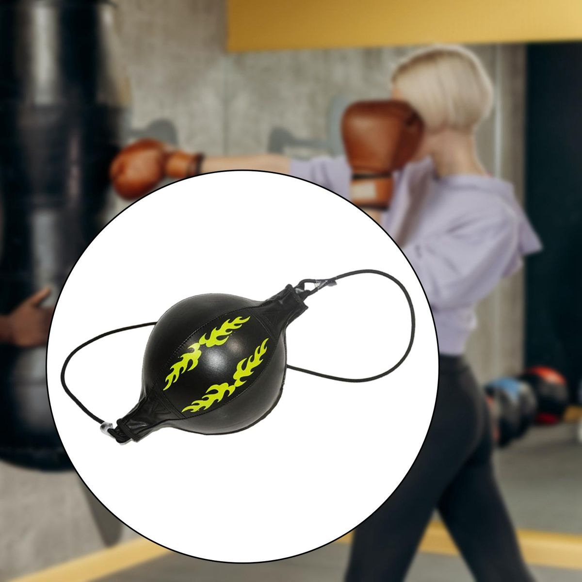 Premium Boxing  Ball Double End Punching Bag Black